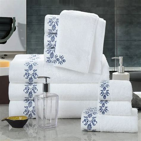 Create a Spa-Like Atmosphere with Soothing Blue and White Bath Towels