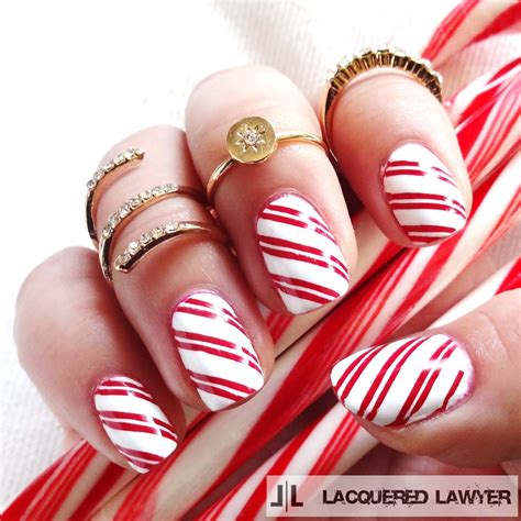 How to Create the Perfect Candy Cane Manicure