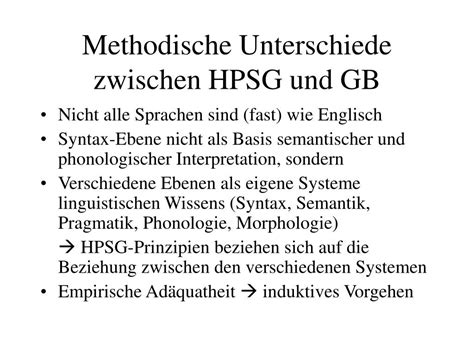 Methodische Unterschiede