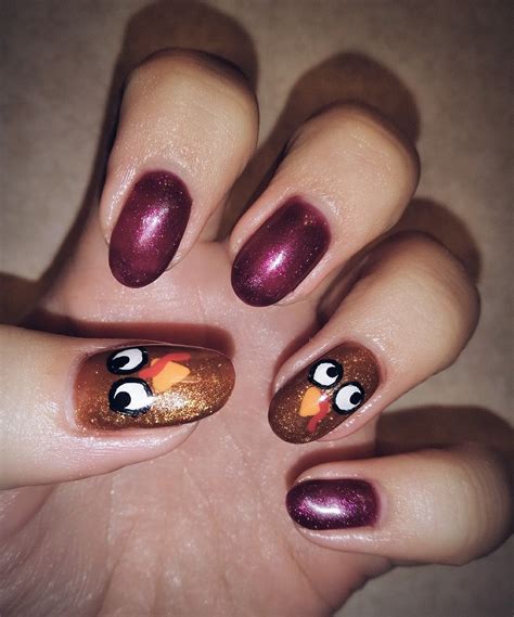 Watercolor Turkey Nails