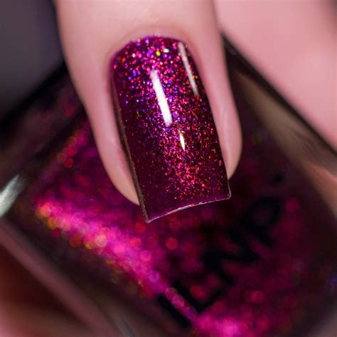 Shimmering Berry Nails