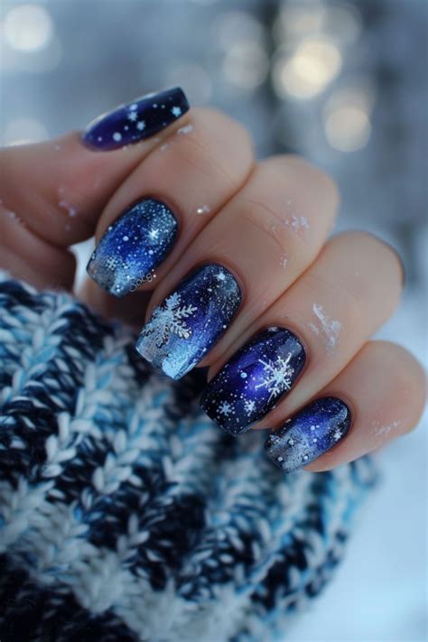 Snowflake Solstice Nail Art