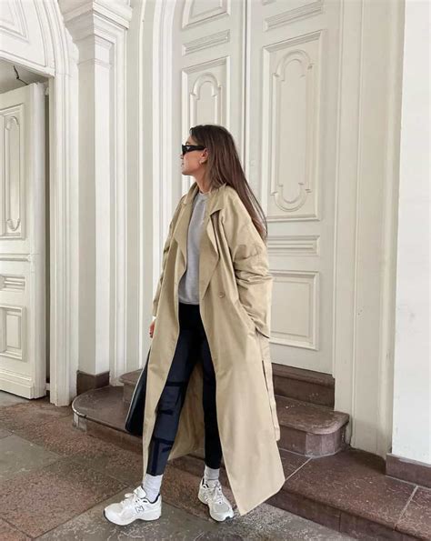 Water-Resistant Trench Coat and Leggings