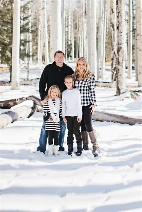 Cozy Monochromatic Winter Family