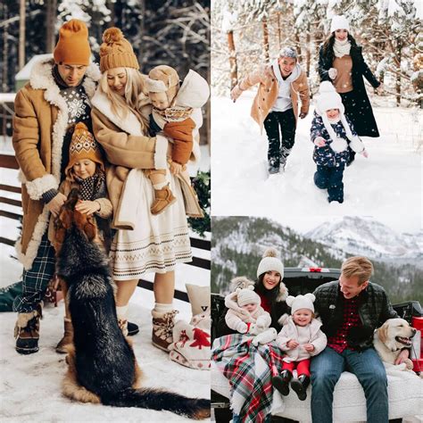 Winter Family Photoshoot Outfit Ideas for a More Rustic Look